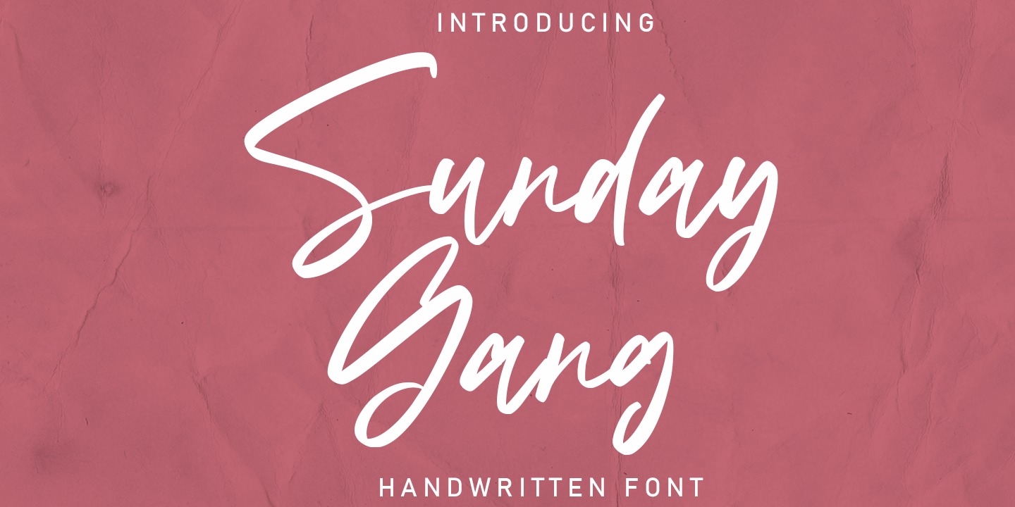 Пример шрифта Sunday Gang